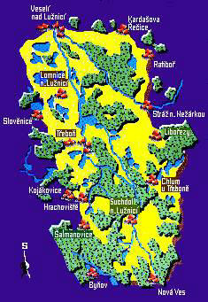 stylized map of Luznici River Basin